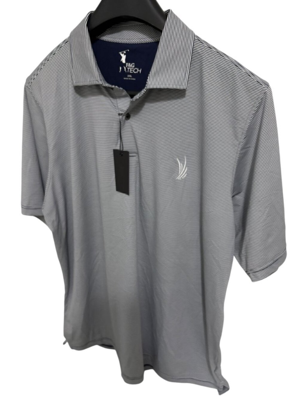 F&G Tech Polo Shirt Mens 2XL Performance Stretch Golf Logo NWT - Picture 2 of 8
